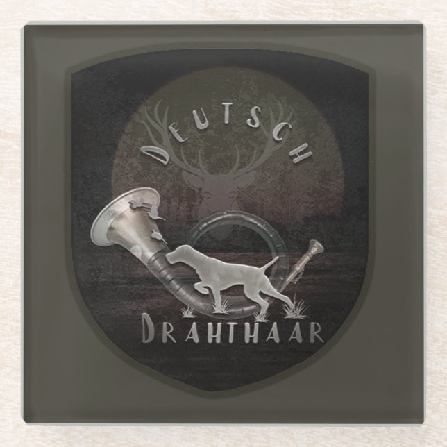 Posavasos De Vidrio Drahthaar T-Shirt Hat Keychain Coffee Mug (Anverso)