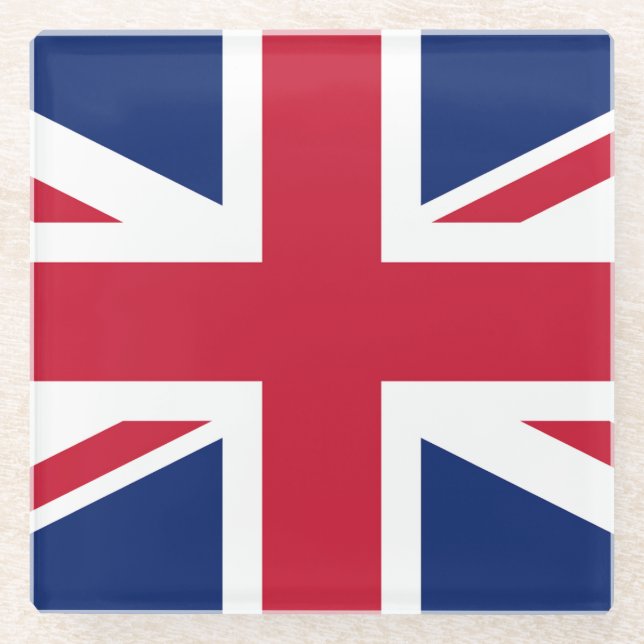 Posavasos De Vidrio Drapeau Royaume-Uni  (Anverso)