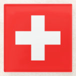 Posavasos De Vidrio Drapeau Suisse<br><div class="desc">Drapeau de la Suisse: "Unus pro omnibus,  omnes pro uno" → Un pour tous,  tous pour un!</div>