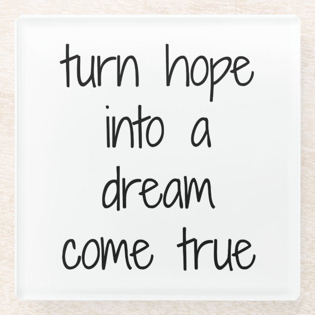 Posavasos De Vidrio Dream Come True Glass Coaster (Anverso)