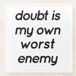 Posavasos De Vidrio Dubt Glass Coaster