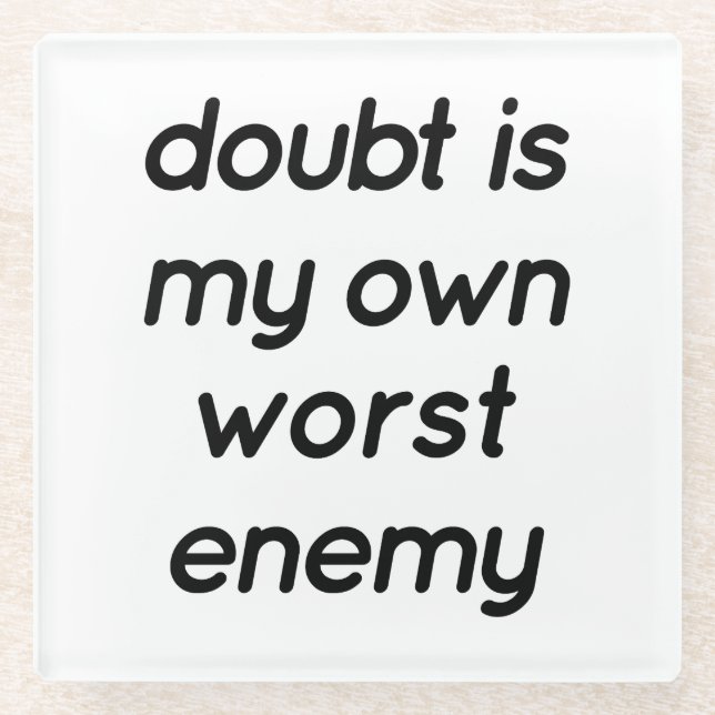 Posavasos De Vidrio Dubt Glass Coaster (Anverso)