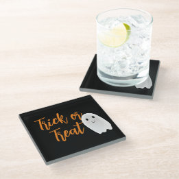 Posavasos De Vidrio Dulce o Truco Fantasma Halloween