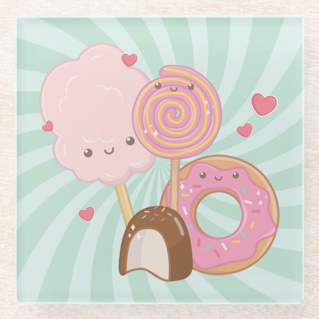 Posavasos De Vidrio Dulces (Anverso)