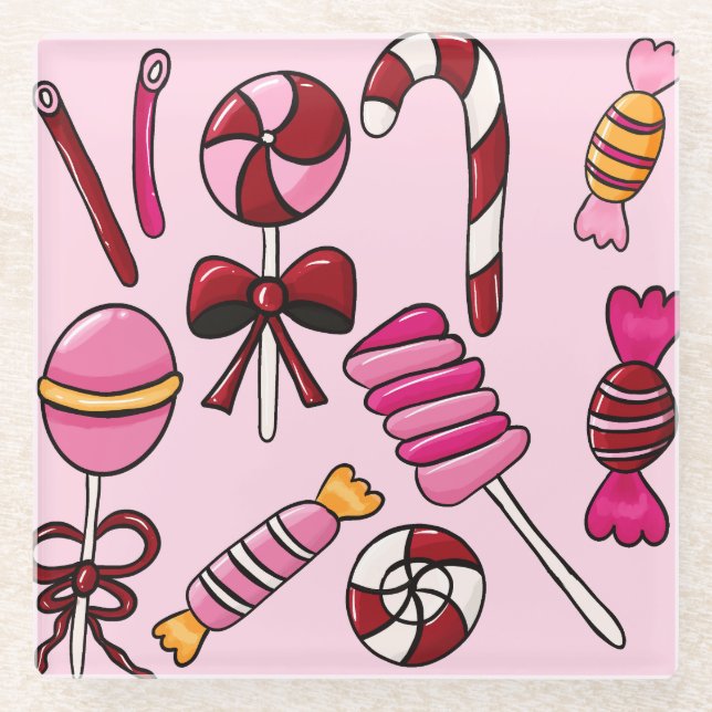 Posavasos De Vidrio Dulces Lindos   (Anverso)