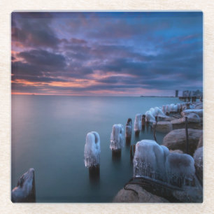 Posavasos De Vidrio Durante el fin de semana decidía salir de cama