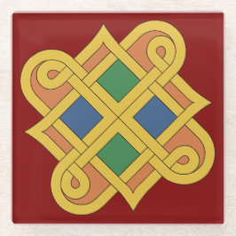 Posavasos De Vidrio Durrow Knotwork 2016 Glass Coaster