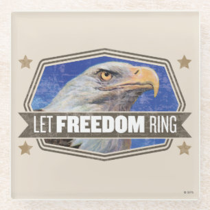 Posavasos De Vidrio Eagle-Deje el anillo de la libertad