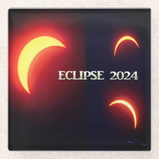 Posavasos De Vidrio Eclipse 2024