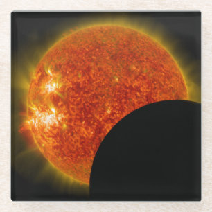 Posavasos De Vidrio Eclipse solar en curso