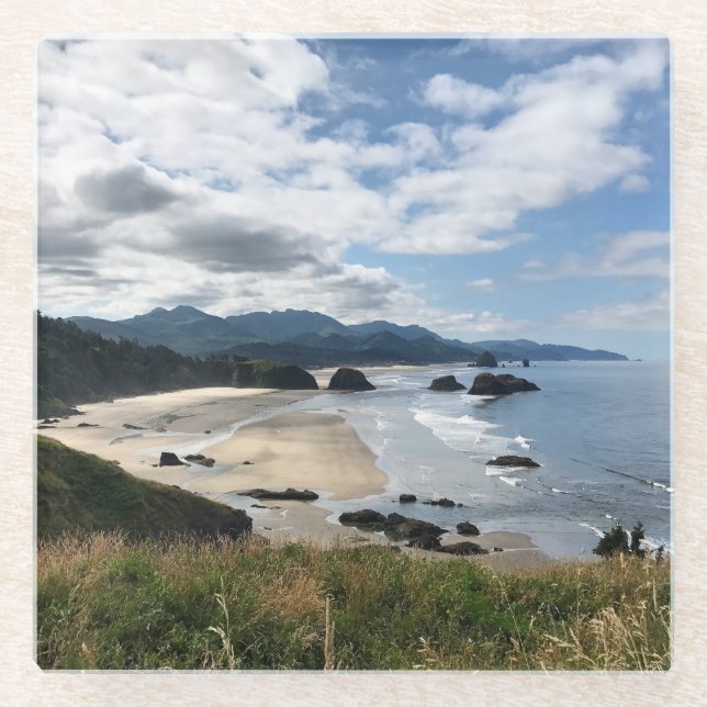 Posavasos De Vidrio Ecola State Beach, Oregon (Anverso)