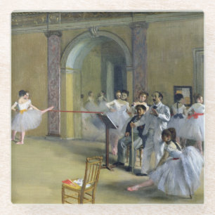 Posavasos De Vidrio Edgar Degas el el salón de la danza
