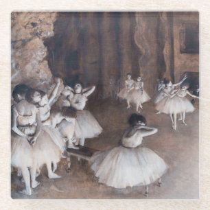 Posavasos De Vidrio Edgar Degas - Ensayo de ballet en el escenario