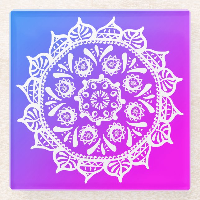 Posavasos De Vidrio Edición Especial Brosya Mandala (Anverso)