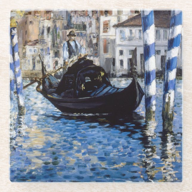 Posavasos De Vidrio Edouard Manet - Gran Canal, Venecia (Anverso)