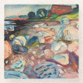 Posavasos De Vidrio Edvard Munch - Shore with Red House