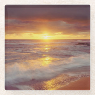 Posavasos De Vidrio EE. UU., California, San Diego. Playa Sunset Cliff