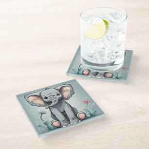 Posavasos De Vidrio Eelefante de sentada suave