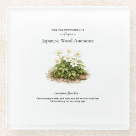 Posavasos De Vidrio Efímeras de primavera de Japón - Anémona de madera