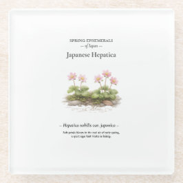 Posavasos De Vidrio Efímeras de primavera de Japón - Hepática japonesa