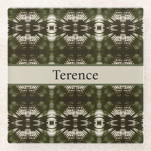 Posavasos De Vidrio Ejército de la Sombra de la Palma Verde, personali (Anverso)