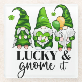 POSAVASOS DE VIDRIO EL AMOR DE LA PAZ FELIZ ST PATRICKS DAY CUTE GNOME
