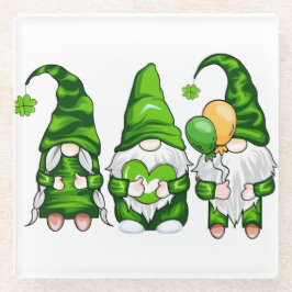 POSAVASOS DE VIDRIO EL AMOR DE LA PAZ FELIZ ST PATRICKS DAY CUTE GNOME