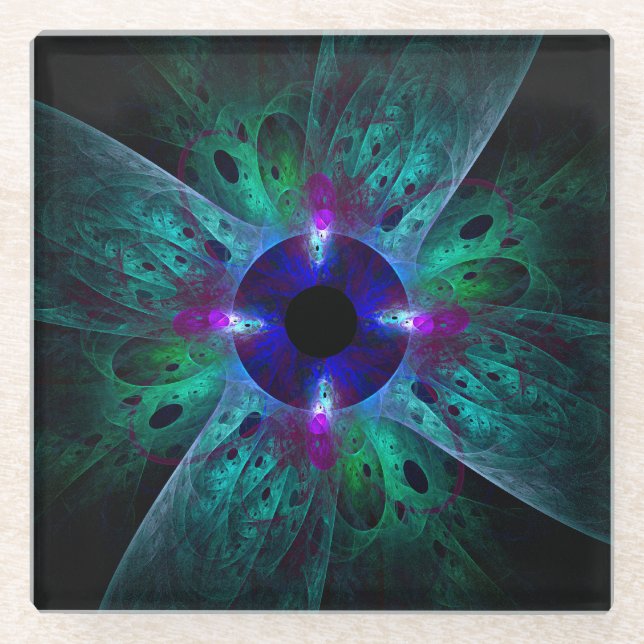 Posavasos De Vidrio El arte abstracto visual (Anverso)