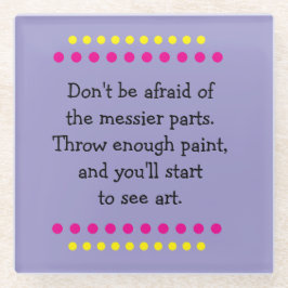 Posavasos De Vidrio El arte es confuso