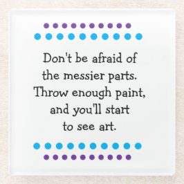 Posavasos De Vidrio El arte es confuso