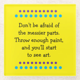 Posavasos De Vidrio El arte es confuso