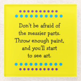 Posavasos De Vidrio El arte es confuso