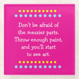 Posavasos De Vidrio El arte es confuso