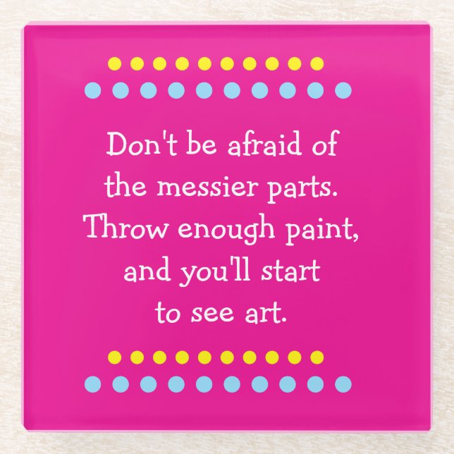 Posavasos De Vidrio El arte es confuso (Anverso)