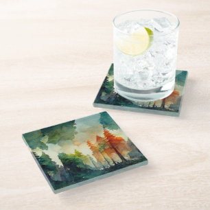 Posavasos De Vidrio El bosque (naturaleza)