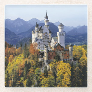Posavasos De Vidrio El caprichoso Neuschwanstein es uno de tres