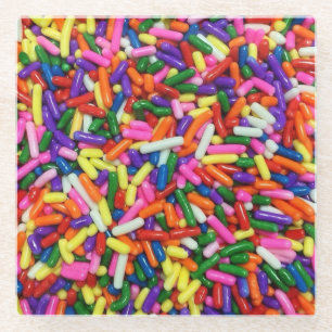 Posavasos De Vidrio El caramelo colorido asperja
