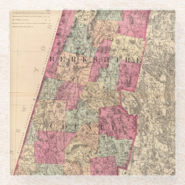 Posavasos De Vidrio El condado de Berkshire (Anverso)