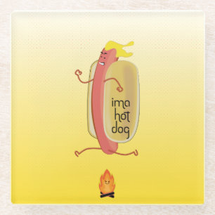 Posavasos De Vidrio El diablo de los perros calientes