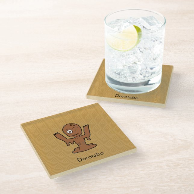 Posavasos De Vidrio El fango japonés Zombie Dorotabo: Personalizado Yo (Angular)