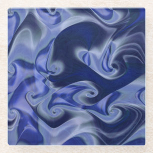 Posavasos De Vidrio El gran azul