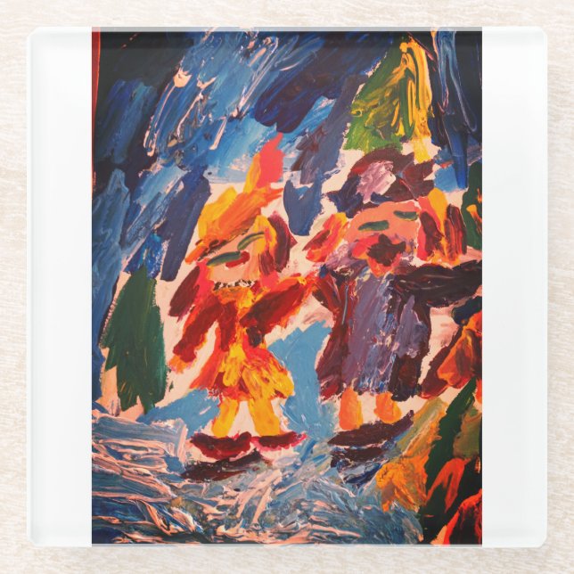 Posavasos De Vidrio El hielo se pone en juego (Anverso)