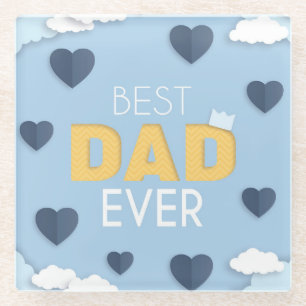 Posavasos De Vidrio El mejor papá fue el día del padre