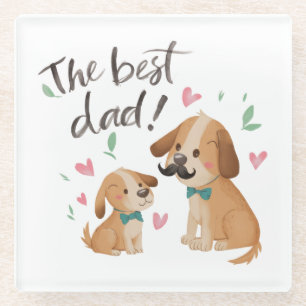 Posavasos De Vidrio El mejor perro de papá