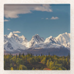 Posavasos De Vidrio El monte McKinley el   Alaska