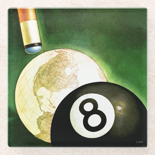 Posavasos De Vidrio El mundo como una pelota (Anverso)