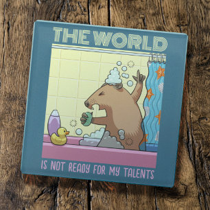 Posavasos De Vidrio El Mundo No Está Listo Groundhog Cantando