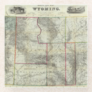 Posavasos De Vidrio El nuevo mapa de Holt, Wyoming