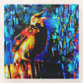 Posavasos De Vidrio El pájaro solitario 2