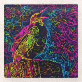 Posavasos De Vidrio El pájaro solitario 3